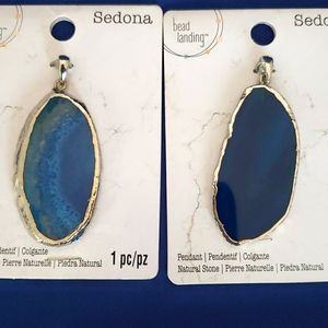 Natural stones in silver metal 2 for price